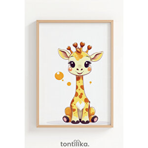 Sevimli Orman Hayvanları 3’lü Ahşap Çerçeveli Dekoratif Tablo Seti 21x30 cm