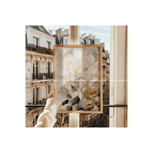 Sonbahar Yaprakları 3 Parçalı Ahşap Çerçeveli Tablo Seti-2