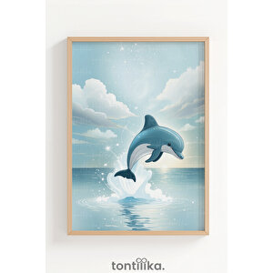 Okyanus Dostları 3’lü Ahşap Çerçeveli Dekoratif Tablo Seti