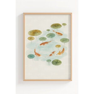 Japon Kültürü 3 Parçalı Ahşap Çerçeveli Tablo Seti