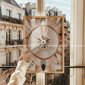 Doğal Tonlarda 3'lü Ahşap Çerçeveli Tablo Seti 30x42 30x42 cm