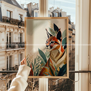 Tropikal Hayvan Temalı 3'lü Ahşap Çerçeveli Tablo Seti 50x70 cm