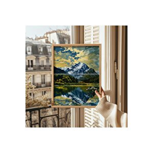 Doğa Manzarası 3 Parçalı Ahşap Çerçeveli Tablo Seti-2 30x42 cm