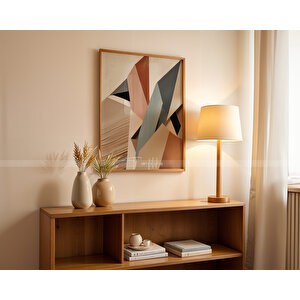 Minimal Geometrik 3'lü Ahşap Tablo Seti 30x42 30x42 cm