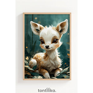 Orman Dostları 3’lü Ahşap Çerçeveli Dekoratif Tablo Seti