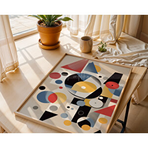 Renkli Modern Tarz 3'lü Ahşap Tablo Seti 50x70 cm