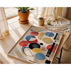 Renkli Modern Tarz 3'lü Ahşap Tablo Seti