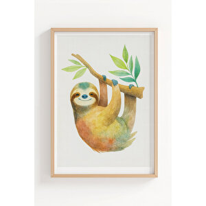 Egzotik Hayvanlar 3 Parçalı Ahşap Çerçeveli Tablo Seti 30x42 cm