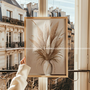 Bohem Doğa Temalı 3'lü Ahşap Çerçeveli Tablo Seti 21x30 21x30 cm