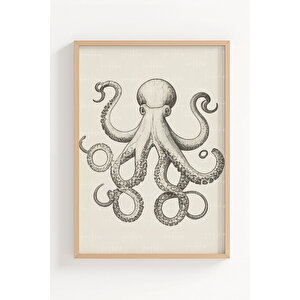 Deniz Canlıları 3’lü Ahşap Çerçeveli Tablo Seti 50x70 cm