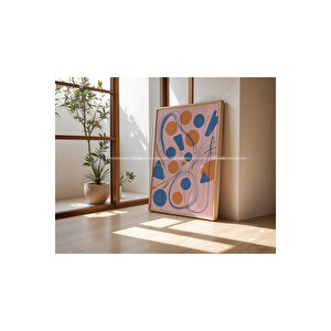 Modern Soyut Çizgiler 3 Parçalı Ahşap Tablo Seti