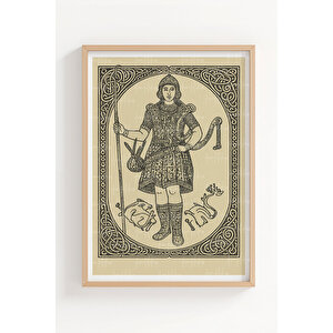 Kelt Sanatı 3 Parçalı Ahşap Çerçeveli Tablo Seti 21x30 cm