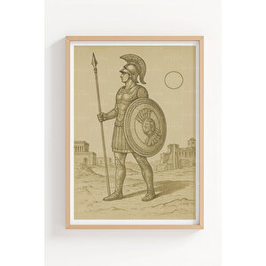 Antik Yunan Mitolojisi 3’lü Ahşap Çerçeveli Tablo Seti - Venüs, Herkül Ve Savaşçı