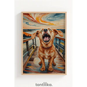 Neşeli Hayvanlar 3 Parçalı Ahşap Çerçeveli Tablo Seti 21x30 cm