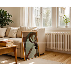 Modern Portre Temalı Ahşap Çerçeveli 3'lü Tablo Seti 30x42 cm