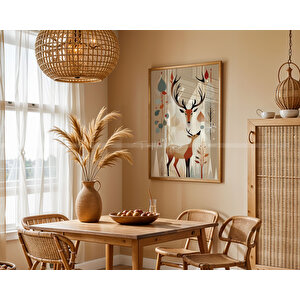 Doğa Temalı 3'lü Ahşap Çerçeveli Tablo Seti 21x30 21x30 cm