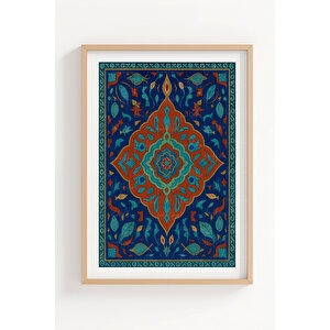 Klasik Türk Motifleri 3’lü Ahşap Çerçeveli Tablo Seti 21x30 cm