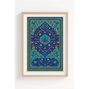 Klasik Türk Motifleri 3’lü Ahşap Çerçeveli Tablo Seti 21x30 cm