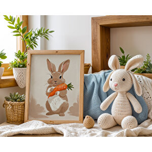 Orman Hayvanları 3’lü 1. Kalite Ahşap Çerçeveli Tablo Seti – Çocuk Odası Dekoru 21x30 cm