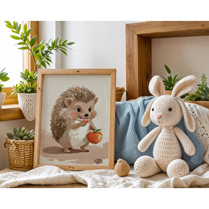 Orman Hayvanları 3’lü 1. Kalite Ahşap Çerçeveli Tablo Seti – Çocuk Odası Dekoru