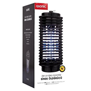 Asonic As-a23 3 Watt Siyah Uv Işıklı Sinek Öldürücü