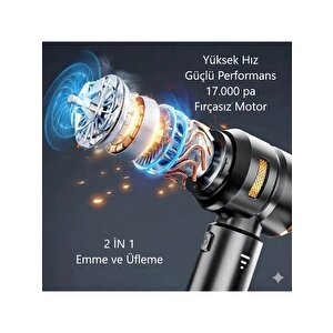 Cs59 Plus Max 17000 Pa 100 Watt Şarjlı Süpürge Vakum/üfleme