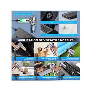 Cs59 Plus Max 17000 Pa 100 Watt Şarjlı Süpürge Vakum/üfleme