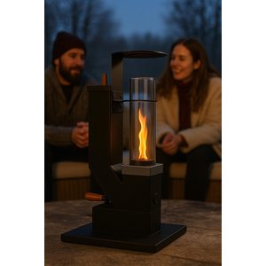 Portatif Mini Cam Pelet Soba Kamp,balkon,teras Tipi Yüksek Kalite -  Pürmüz Ve Pelet Hediyeli