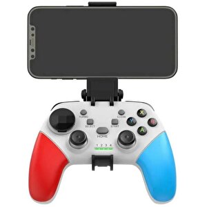 Kablosuz Oyun Kolu Telefon Tutacaklı Andorid/ios Uyumlu Nintendo-ps3-ps4-pc Uyumlu Bsp-g9, Beyaz Beyaz