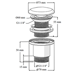 Suera Magic Pipe Körüklü Gider Borusu + Elixir Pop-up Set (mat Siyah - Taşma Deliksiz)