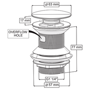 Suera Magic Pipe Körüklü Gider Borusu + Elixir Pop-up Set (mat Beyaz - Taşma Delikli)