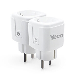 Yeco Sp-16 Akıllı Priz, Wi-fi Uyumlu, Telefonla Kontrol, 16a Akım Koruma, Enerji İzleme, 2 Adet
