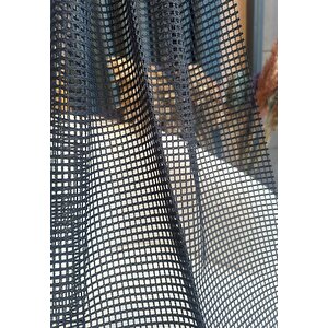 Aura Antrasit File Tül 1x3 Sık Pile 280x260 cm