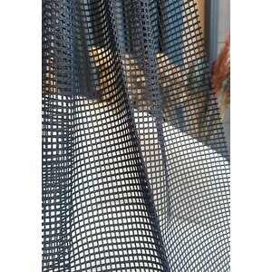 Aura Antrasit File Tül 1x3 Sık Pile 350x260 cm