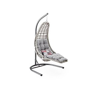 Tek Kişilik Ayak Uzatmalı Rattan Salıncak