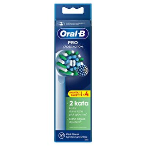 Oral-b Pro Cross Action X-filament Şarjlı Diş Fırçası Yedek Başlığı 4 Adet