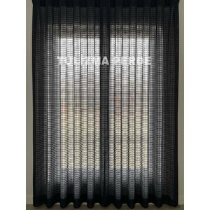 Aura Antrasit File Tül 1x3 Sık Pile 200x180 cm