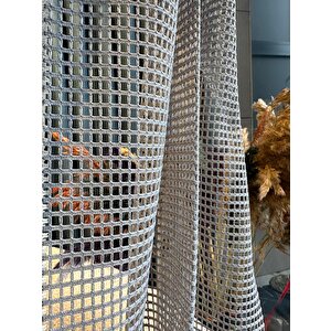 Aura Koyu Gri File Tül 1x3 Sık Pile 180x220 cm