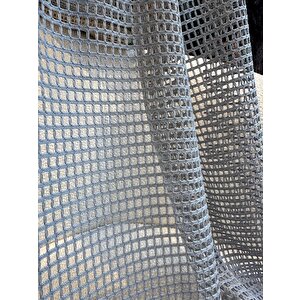 Aura Koyu Gri File Tül 1x3 Sık Pile 180x220 cm