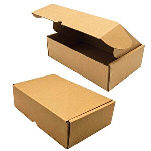 34x22x10 Cm Karton Kutu 25 Adet | Ultra Güçlü Çift Oluklu Çanta, Tekstil, E-ticaret Kargo Kutusu