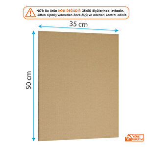 35x50cm Oluklu Mukavva Levha – 3 Mm | 12 Adet | Hobi, Okul, Maket,proje Kartonu