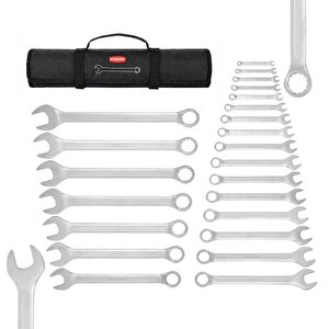 Wp202504 6-32mm 23 Parça Cr-v Profesyonel Kombine Anahtar Takımı + Bez Taşıma Kılıfı