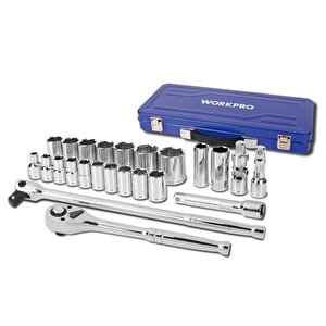 Wp202564 1/2'’ Cr-v 24 Parça Metrik Ağır Hizmet Lokma Takımı
