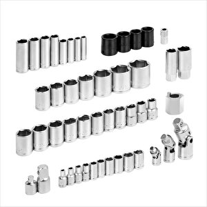 Workpro Wp202533 1/4'’ 3/8’’ 1/2'’ 123 Parça Cr-v Metrik Ağır Hizmet Lokma Ve Kombine Anahtar Takımı