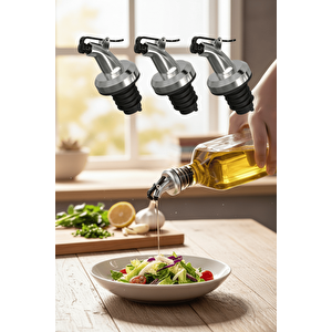 3 Adet Damlatmaz Sızdırmaz Kapaklı Yağdanlık Servis Aparatı Mit1299