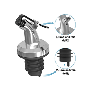 3 Adet Damlatmaz Sızdırmaz Kapaklı Yağdanlık Servis Aparatı Mit1299