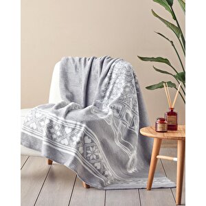 Embrace Of Love Akrilik Pamuklu Tv Battaniye 130x170 Cm Gri