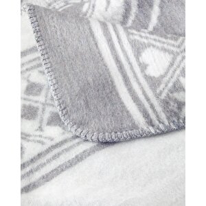 Embrace Of Love Akrilik Pamuklu Tv Battaniye 130x170 Cm Gri