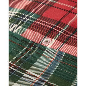 Royal Check Flanel Çift Kişilik Çarşaflı Nevresim Takımı Kırmızı