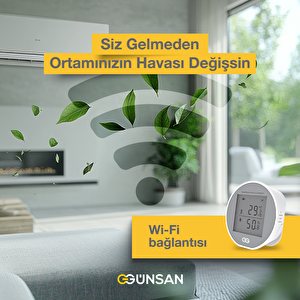 Günsan Akıllı Wifi Sıcaklık & Nem Sensörü Tuya & Smart Life Uyumlu